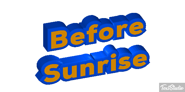 Before Sunrise Текстовый эффект