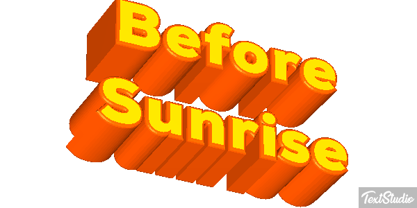 Before Sunrise Текстовый эффект