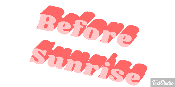 Before Sunrise Текстовый эффект