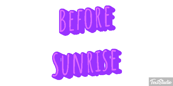 Before Sunrise Текстовый эффект