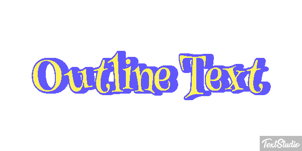 Outline Text Text effect