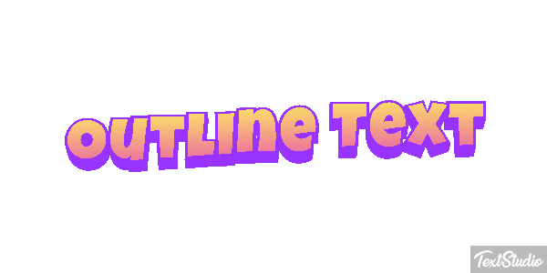 Outline Text Text effect