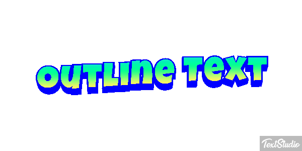 Outline Text Text effect