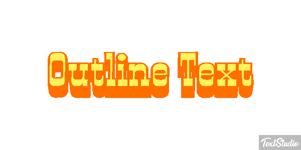 Outline Text Text effect