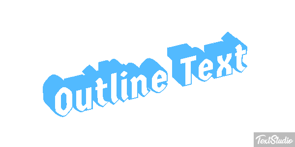 Outline Text Text effect