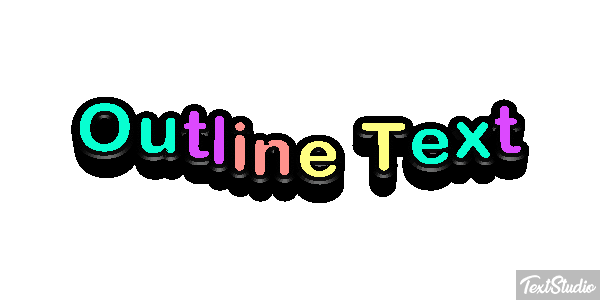 Outline Text Text effect