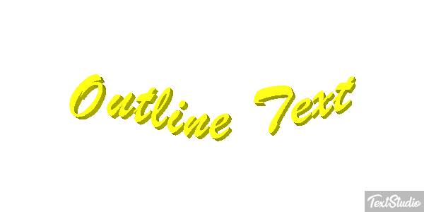 Outline Text Text effect