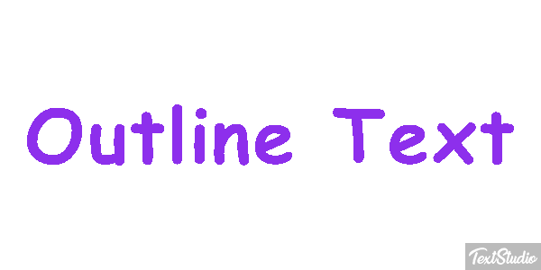Outline Text Text effect