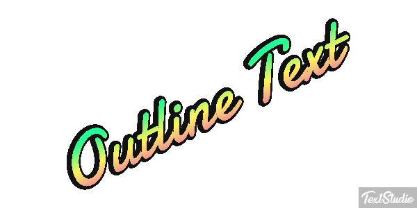 Outline Text Text effect