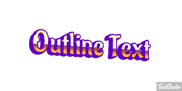 Outline Text Text effect