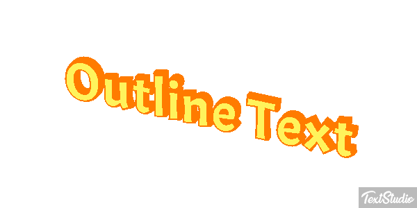 Outline Text Text effect