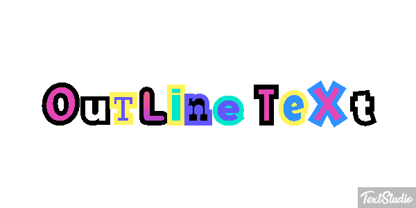 Outline Text Text effect