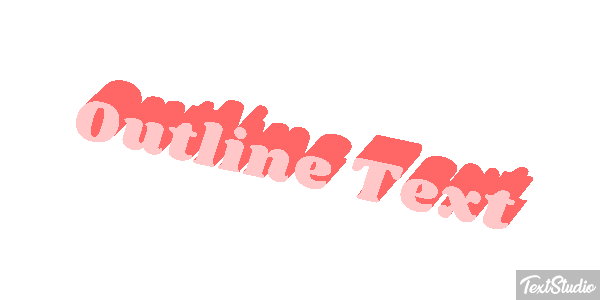 Outline Text Text effect