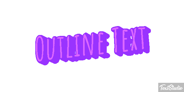 Outline Text Text effect