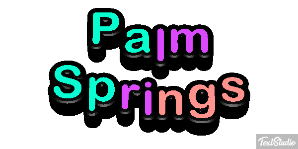 Palm Springs Efekt tekstowy