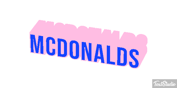 Mcdonalds Efeito do texto