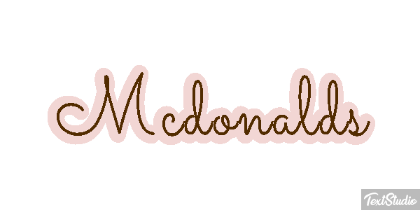 Mcdonalds Efeito do texto