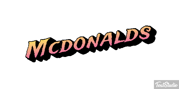 Mcdonalds Efeito do texto
