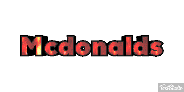 Mcdonalds Efeito do texto