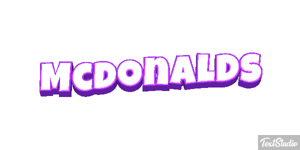 Mcdonalds Efeito do texto