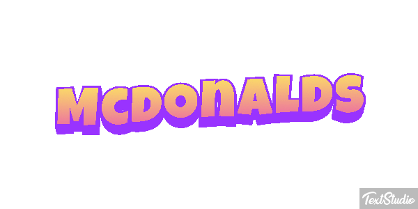 Mcdonalds Efeito do texto