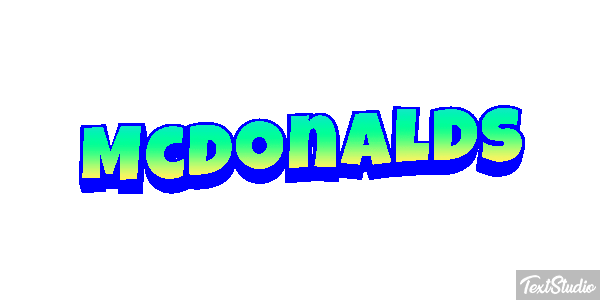 Mcdonalds Efeito do texto