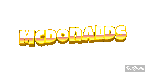 Mcdonalds Efeito do texto