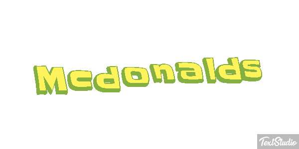 Mcdonalds Efeito do texto