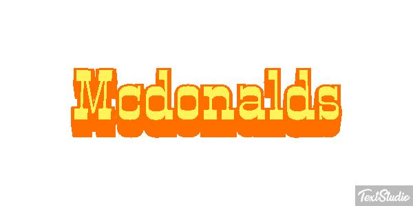 Mcdonalds Efeito do texto