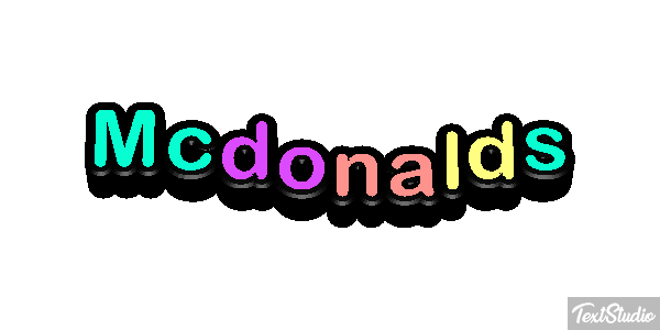 Mcdonalds Efeito do texto