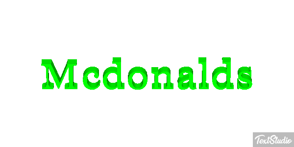 Mcdonalds Efeito do texto