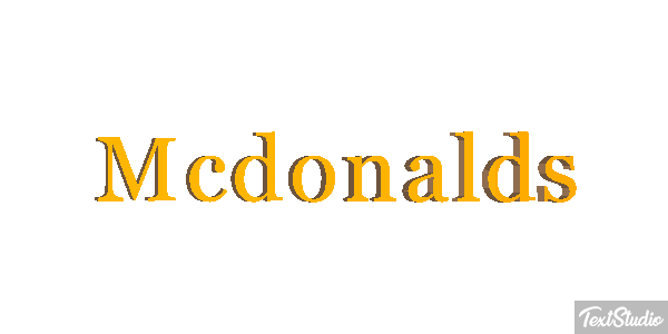 Mcdonalds Efeito do texto