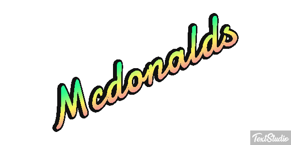 Mcdonalds Efeito do texto