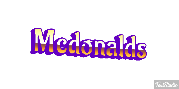 Mcdonalds Efeito do texto