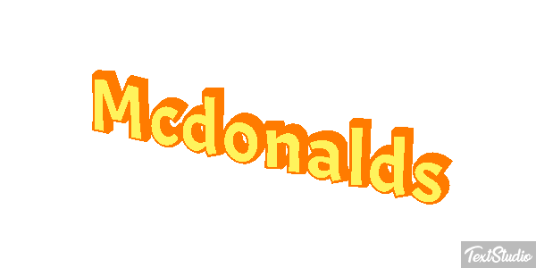 Mcdonalds Efeito do texto