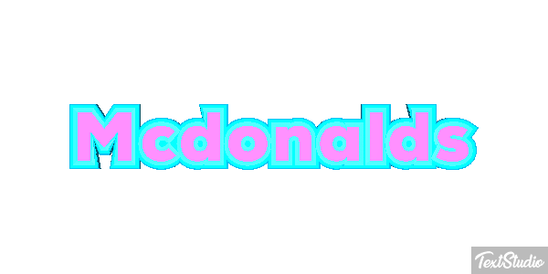 Mcdonalds Efeito do texto
