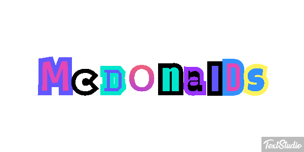Mcdonalds Efeito do texto