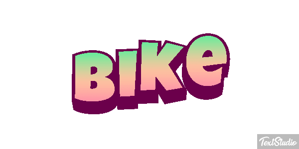 Bike Efeito do texto