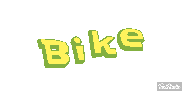 Bike Efeito do texto