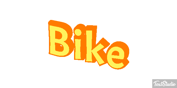 Bike Efeito do texto