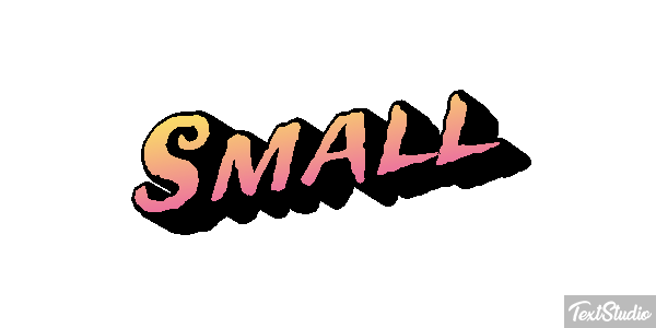 Small Tekst effect