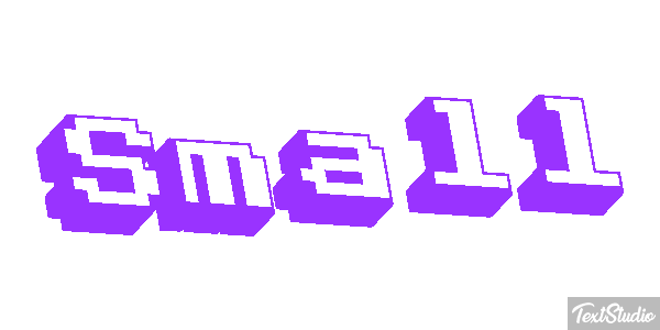 Small Tekst effect
