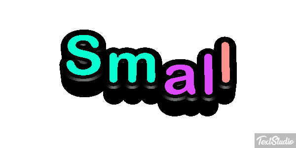 Small Tekst effect