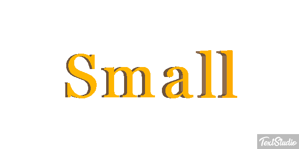 Small Tekst effect