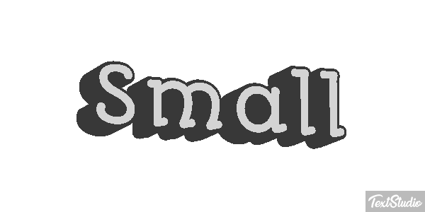 Small Tekst effect