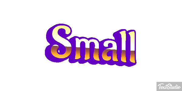 Small Tekst effect