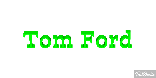 Tom Ford Efecto de texto