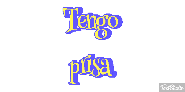 Tengo prisa Efecto de texto