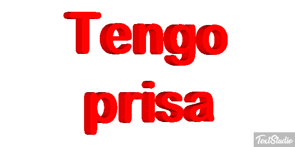 Tengo prisa Efecto de texto