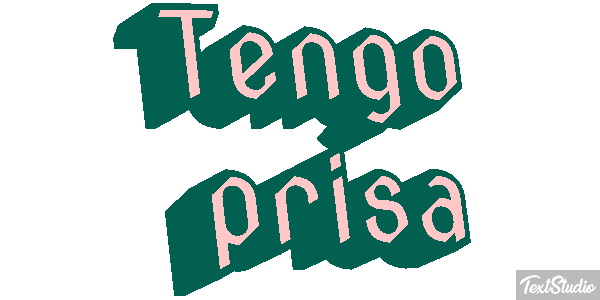 Tengo prisa Efecto de texto